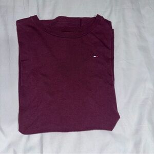 Tommy Hilfiger Burgundy T-Shirt with Logo